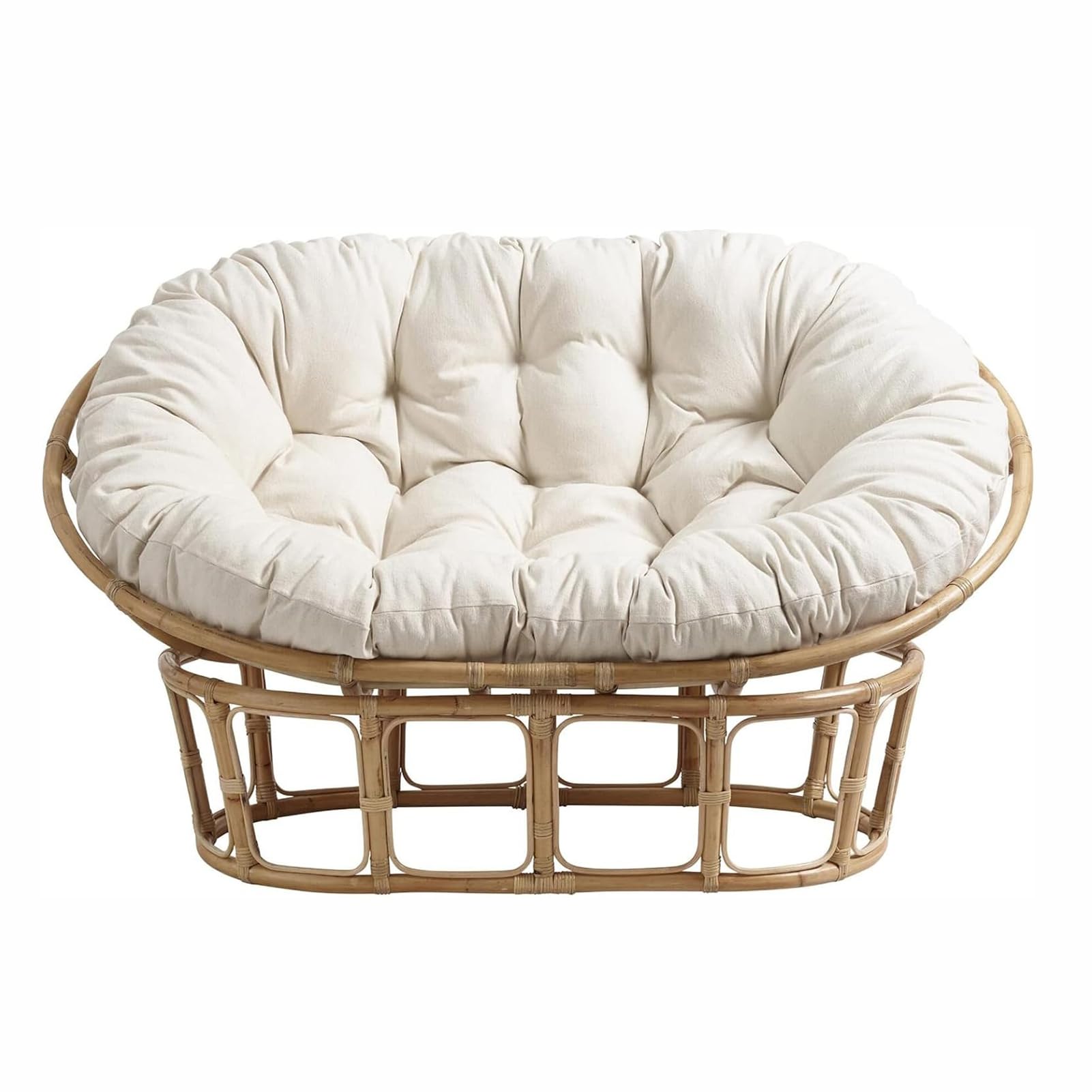 Cuscino Della Sedia Dell'uovo, Cuscino Dell'oscillazione Della Sedia Appesa Del Cuscino Della Sedia Del Canestro Di Ispessimento Del Cuscino Della Sedia Del Giardino Del Tempo Libero,Bianca