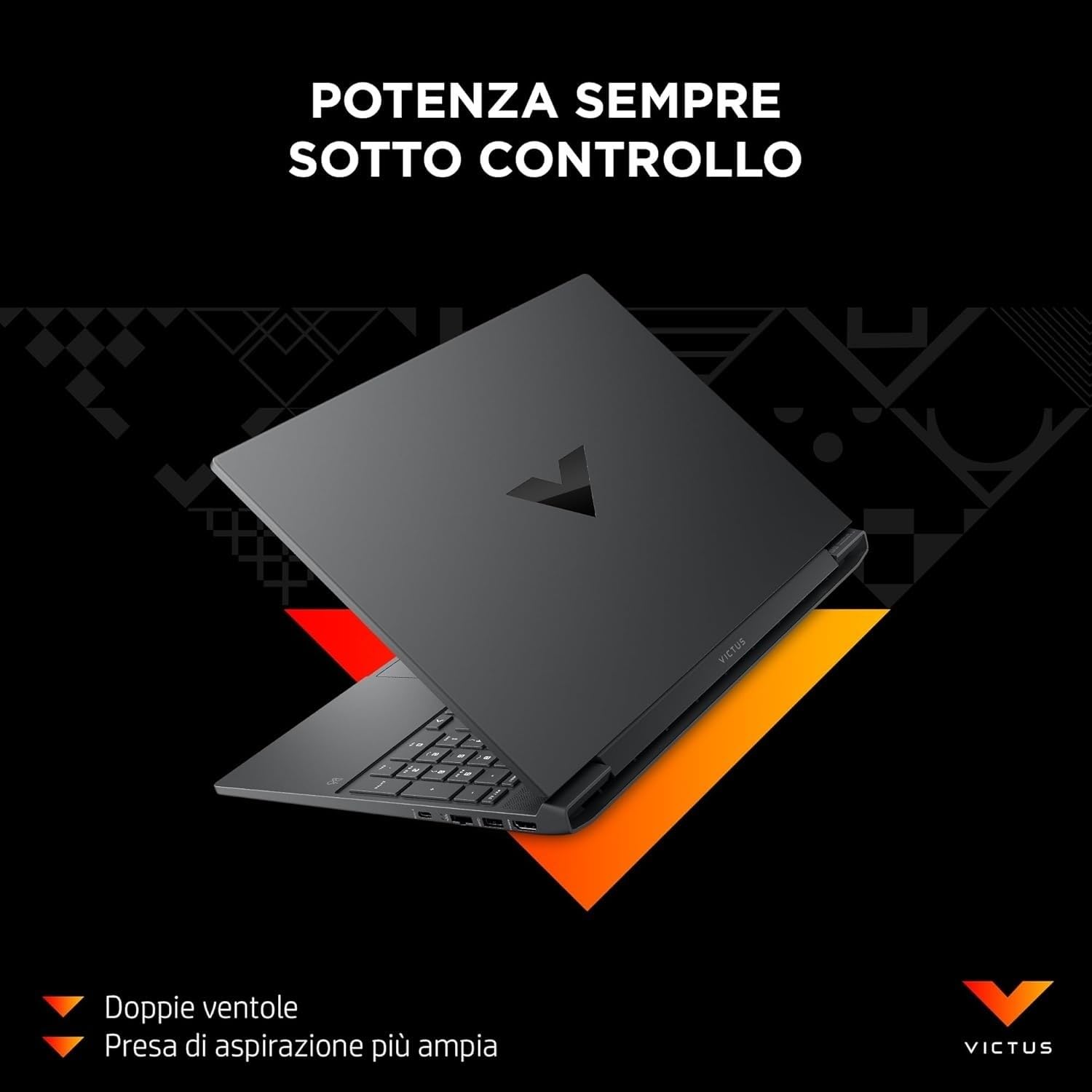 HP Victus 16-r0002sl Notebook, Intel Core i5-13500H, RAM 16GB DDR5 5600Mhz, 512GB SSD, Display 16.1" FHD IPS 144Hz, RTX 4050 6GB, Wi-Fi 6E, BLE 5.3, Windows 11, 3 Mesi di PC Game Pass inclusi, Grigio