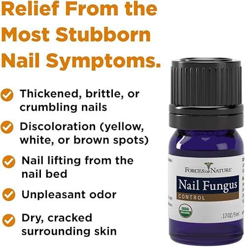 Miniatura 4 de Forces of Nature - Tratamiento natural y orgánico para hongos en las uñas (0.2 onzas líquidas), sin OMG, sin productos químicos nocivos, no tóxicos.
