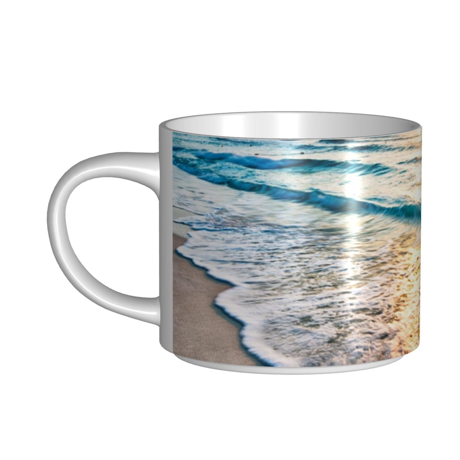 Ocean Sunrise drukowane kubki ceramiczne o dużej pojemności kubek do kawy