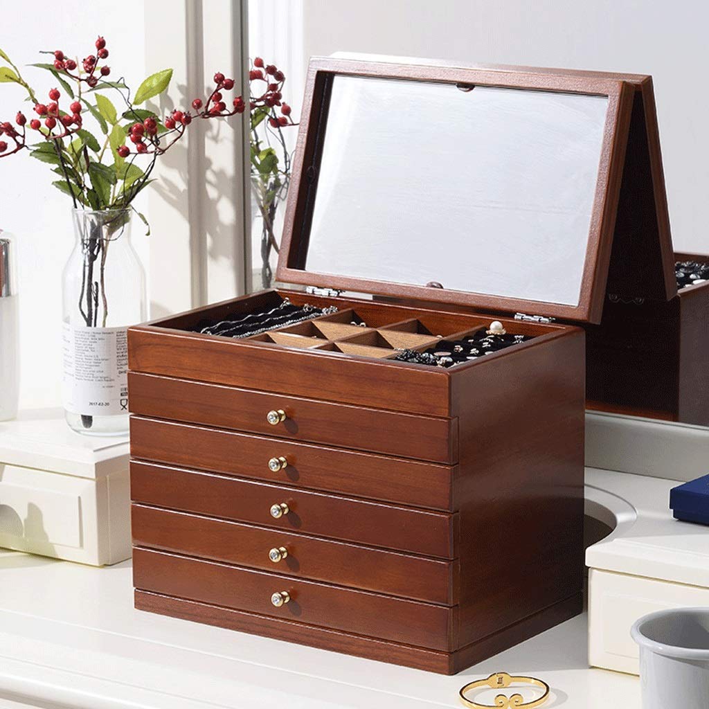 Jewelry Boxes Jewelry Storage Box Wooden Retro Storage Box Multi-Function Large Capacity Jewelry Box Jewelry Organizer