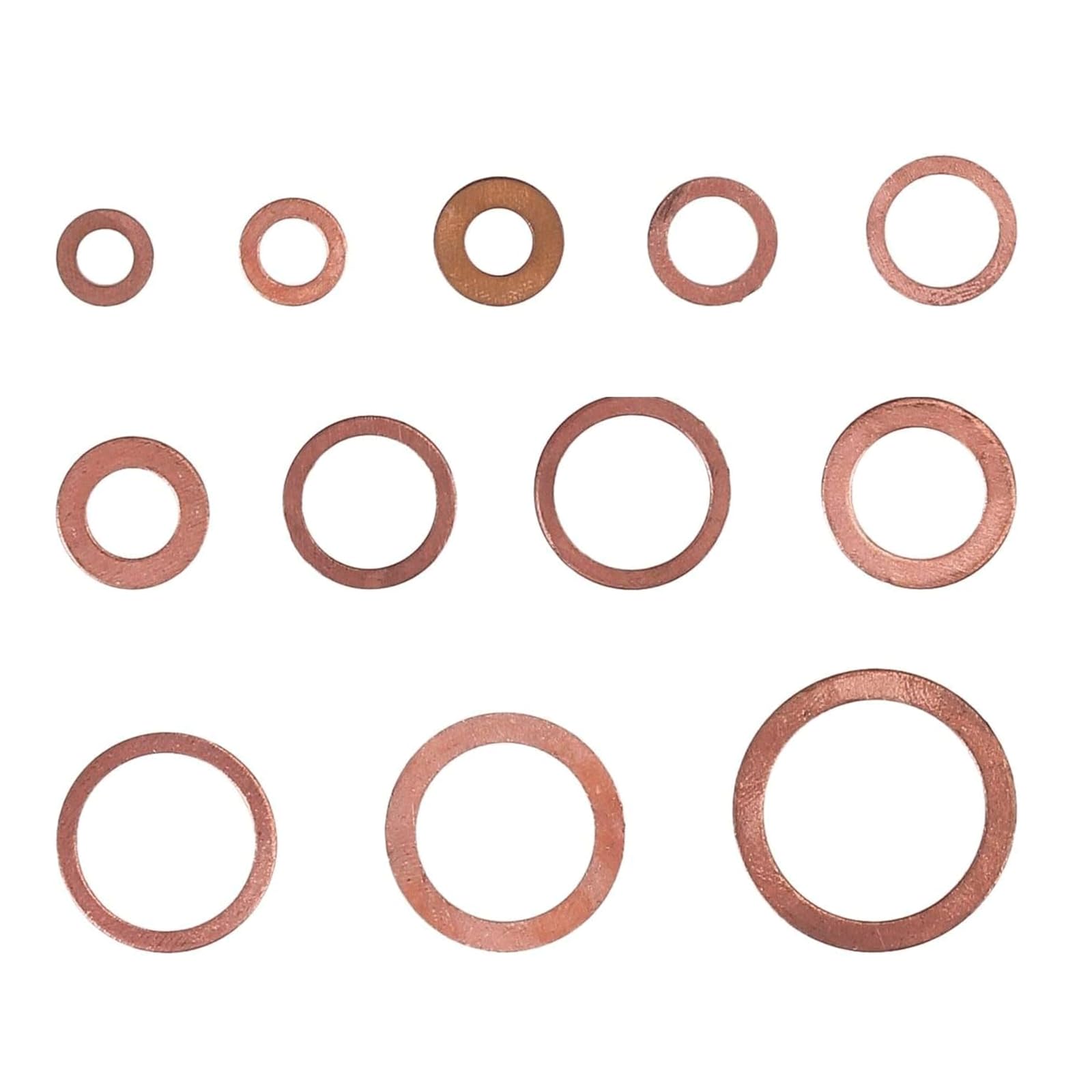 BKEKM 300 pièces rondelles Plates M5-m20 Kit de rondelles Plates dures rondelle en cuivre pour Joint torique Plat rondelles d'étanchéité Kit d'assortiment rondelle Plate