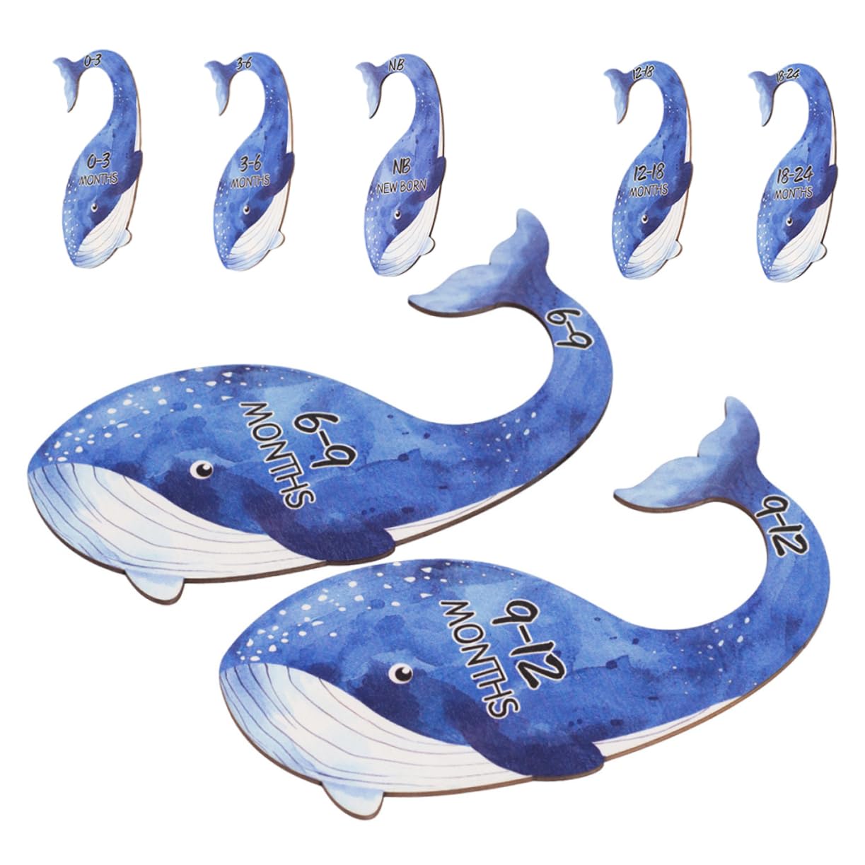 SUPVOX 2 Series Tarjeta De Separación De Ropa De Bebé Organizadores De Guardería Divisores De Talla De Ropa Separadores Meses Divisores De Armario para Pequeños Divisores Cuna 7 Piezas*2