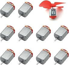 10 Pieces 130 Mini Electric Motors, DC Micro Motor 3 V 6 V 19500 RPM, Small Motor for DIY Toys, Scientific Experiments Modeling Cars Robots Airplanes DIY Projects Low Power Applications