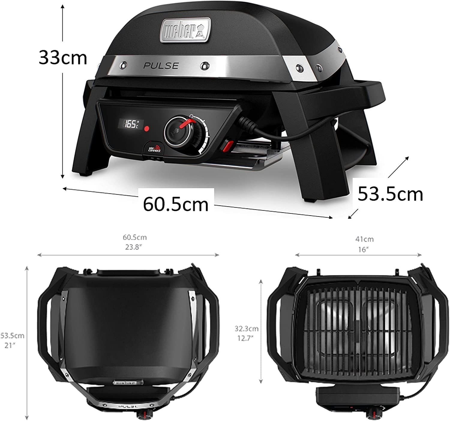 Amazon.co.jp: Weber Pulse 1000 Smart Device BBQ Grill with Lid