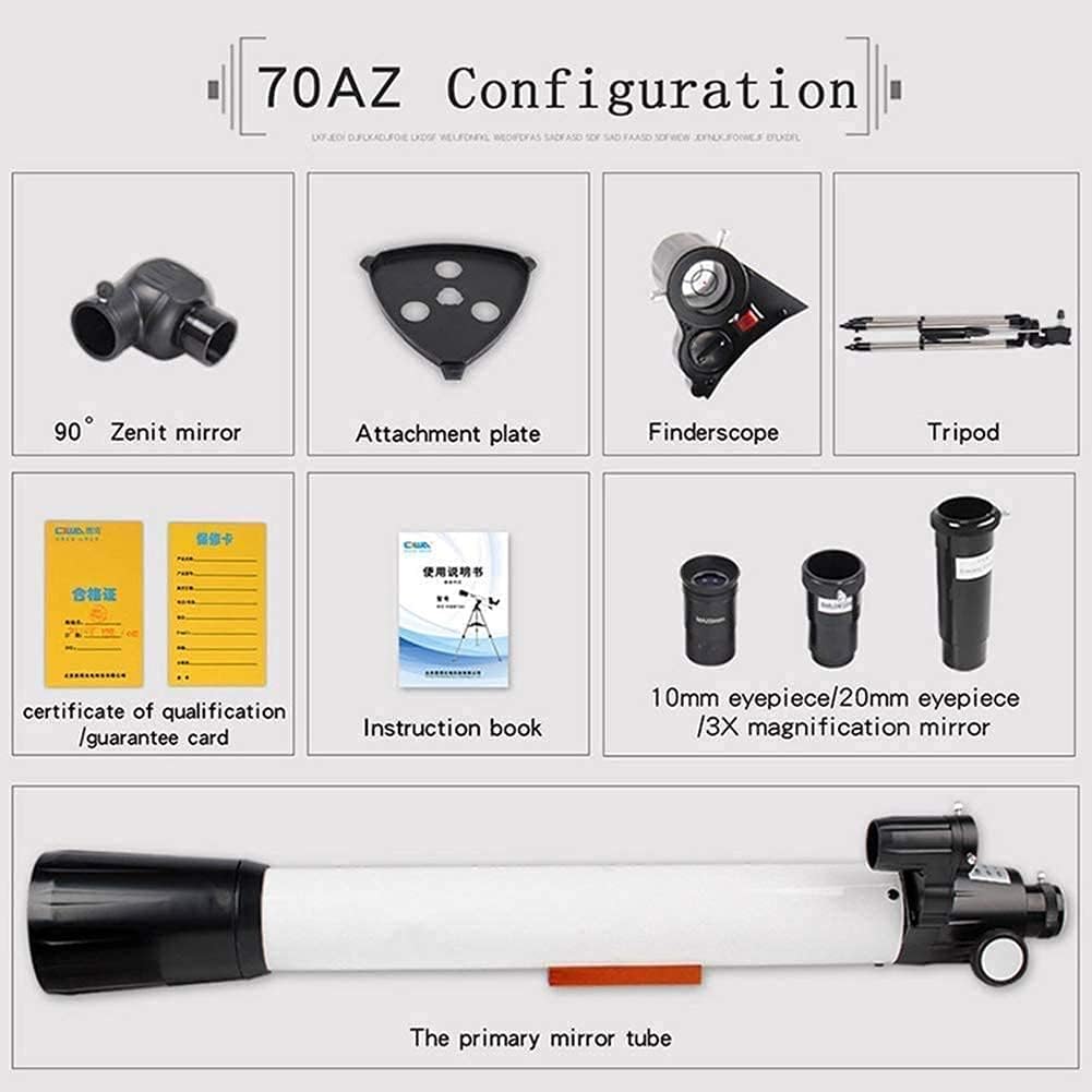 2021 Updated Astronomical Refractor Telescope High Magnification Outdoor Professional Astronomical Telescope 270X Monocular Optical Refractor Design Portable Tripod