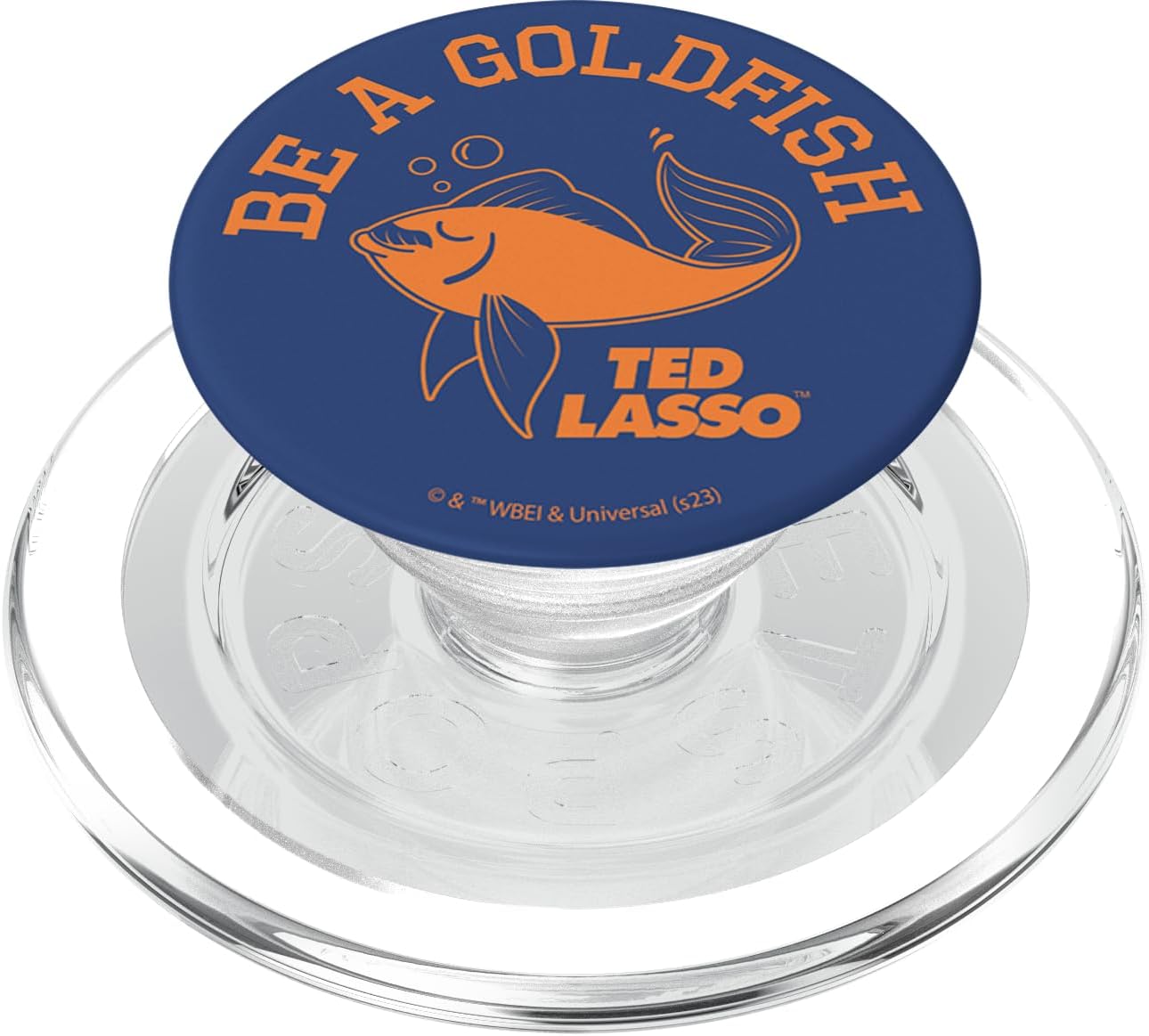 Ted Lasso Be A Goldfish Animated Happy Fish Logo PopSockets MagSafe PopGrip for iPhone