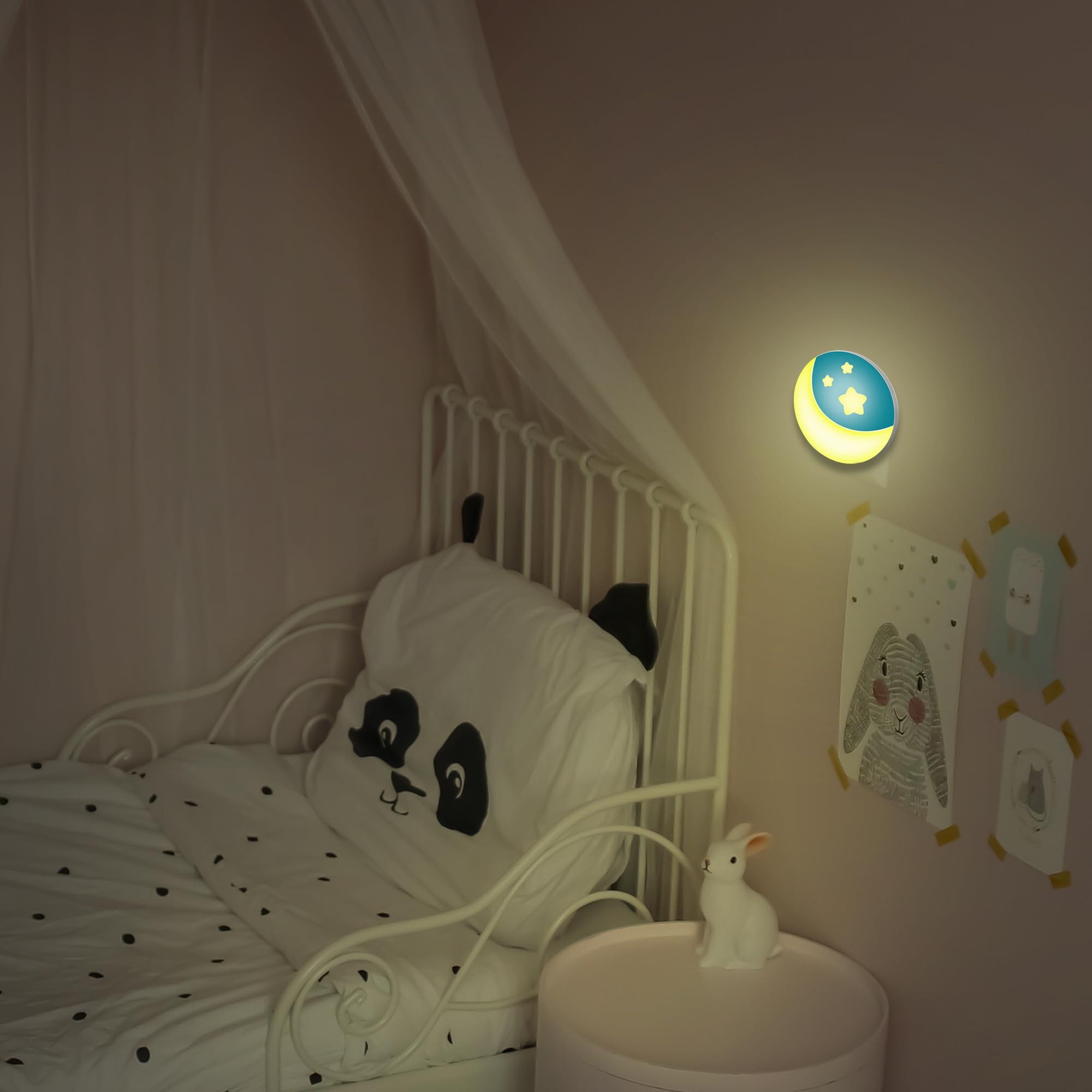 Luce Notturna Da Presa WeTry Con Interruttore - Per Bambini, Neonati E Camera Da Letto - Foto 5