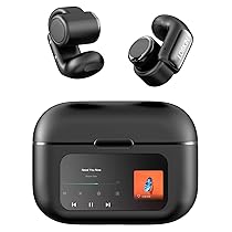 LOBKIN Cuffie Bluetooth, Wireless Auricolari Open-Ear Bluetooth 5.4 con Display LED e Memoria da 4 GB,Cuffie Open-Ear Bluetooth con 36 ore di Riproduzione, Auricolari Sportive per Fitness e Corsa