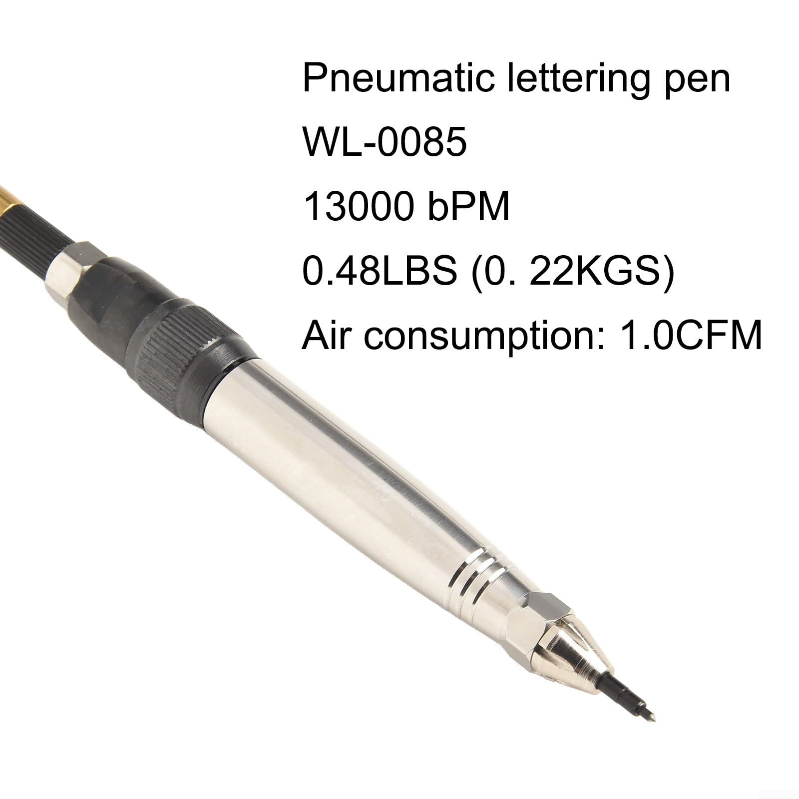 Bolígrafo de grabado neumático, herramienta de letras estilo lápiz para manualidades, joyería de marcado en varios materiales, aguja de acero de aleación, línea de aire de 1/4 pulgadas