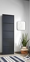 Bissolo Casa Shoe Rack 5 Flap Model Cabinet 50 x 15 cm H. 172 Metal Black