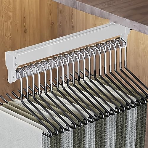Rail de garde-robe en métal réglable 30 cm suspendu pour pantalon