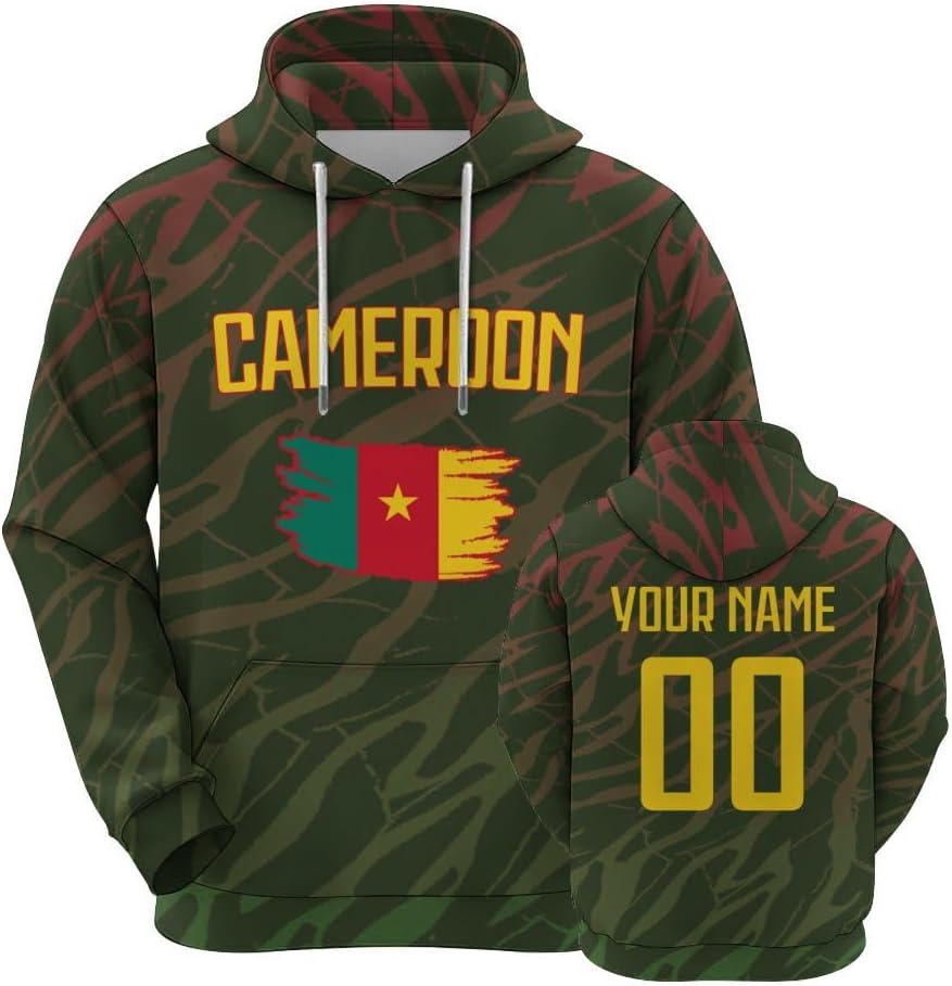 Custom Soccer National Flag Hoodies Printed Designs Sweatshirts Personalize Name Number Fans Gift for Men Women Youth
