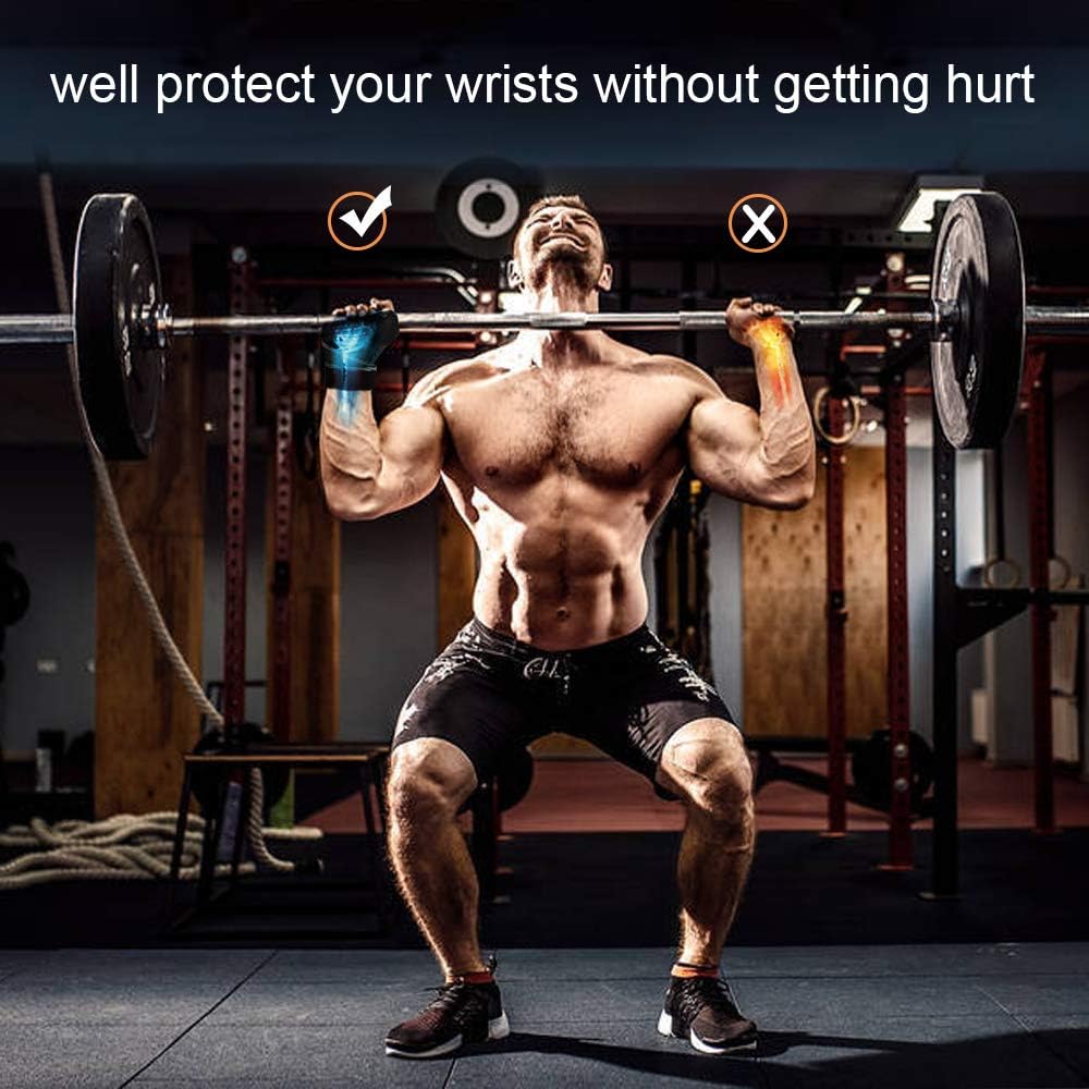Xhaus Weight Lifting Gym Workout Gloves with Wrist Wrap Support, Breathable and Non-Slip and Full Palm Protection for Men and Women Weightlifting, Cross Training, Cycling, Crossfit, Pull ups