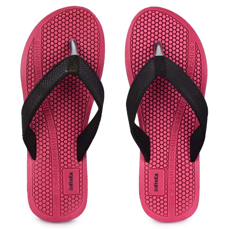 Women’s Acupressure Slippers | Reflexology Flip Flops for Women & Girls | Foot Massage Slippers | Lightweight Comfortable Daily Wear | Pain Relief Orthopedic House Slippers-image-19