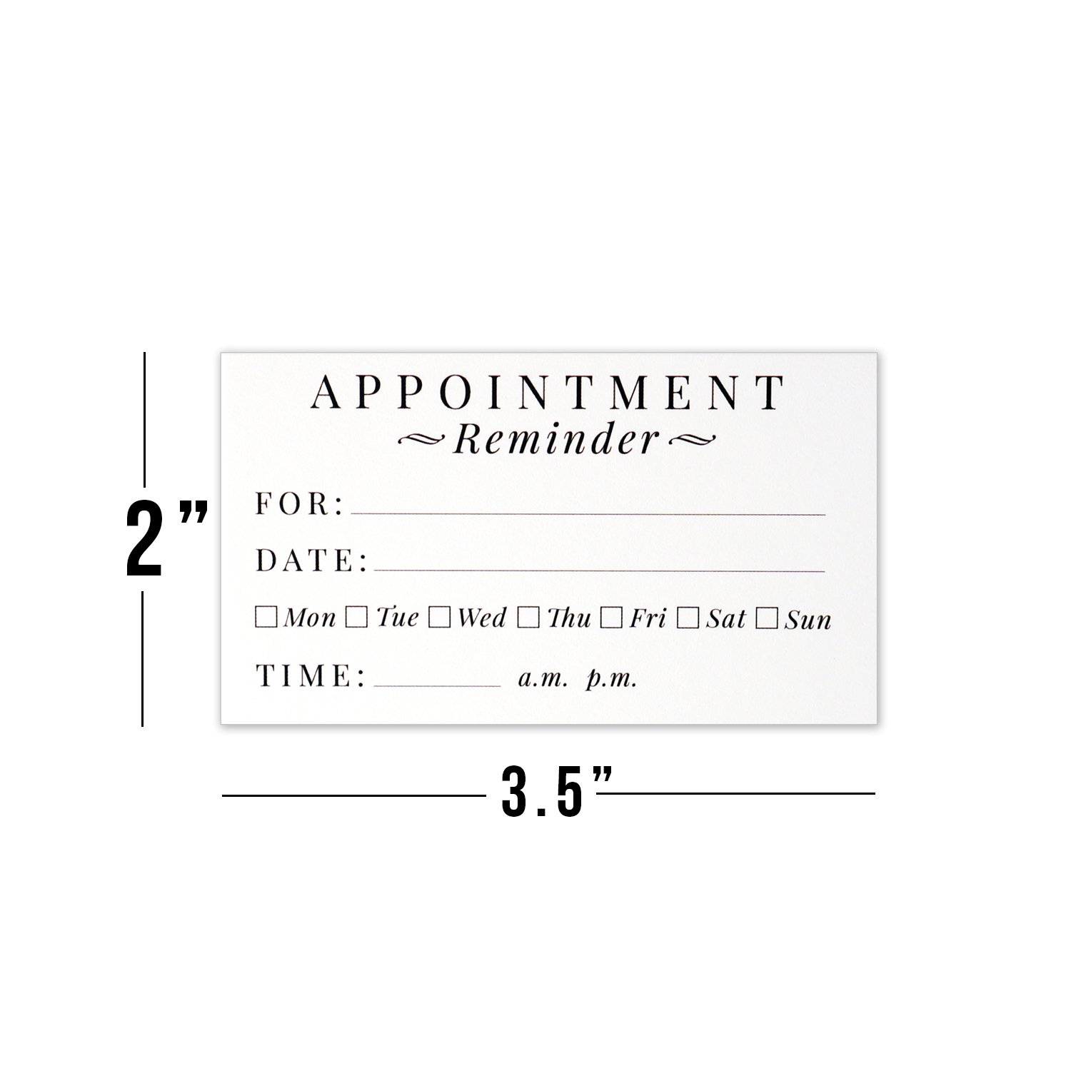 150 Pcs Blank Appointment Cards - 2x3.2 Inch Kraft Reminder Cards For Business