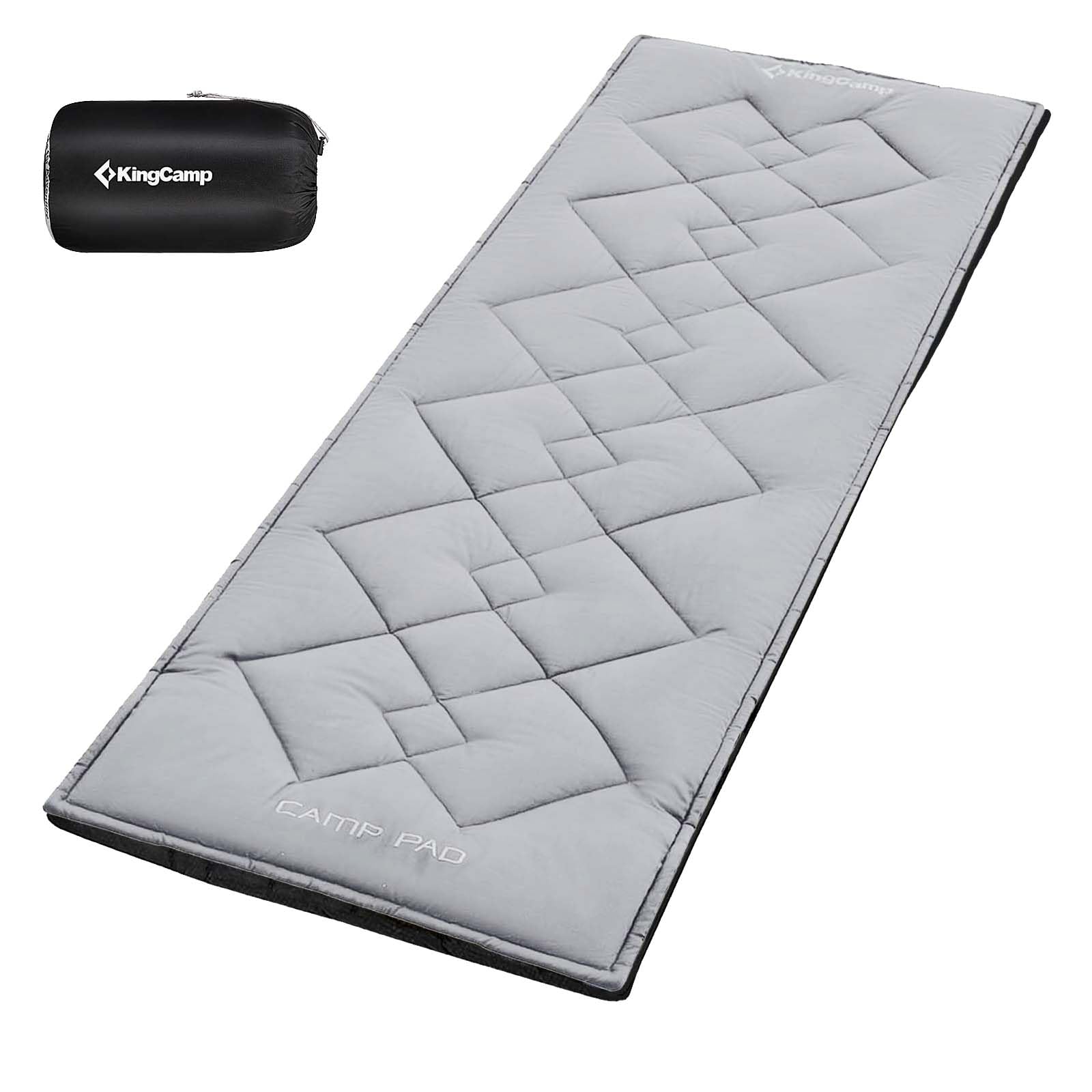 KingCamp Cot Pad Mattress for Camping, Sleeping Pad for Cot, Portable Foldable Cot Sleeping Pad, Lightweight Soft Extra Thick Sleeping Cot Mattress Pad 75"x25" for Hiking Backpacking Adults