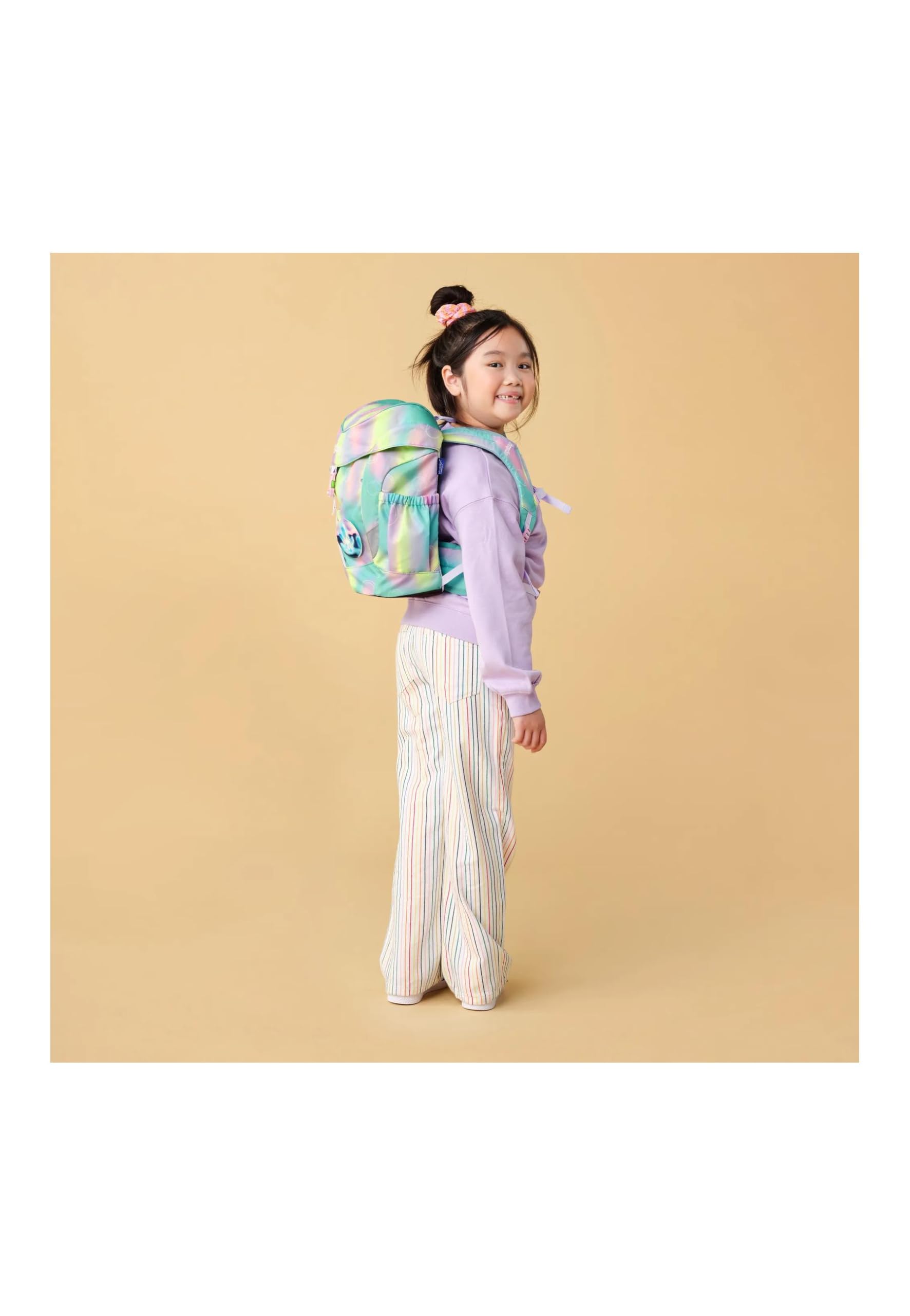 ergobag mini mochila infantil ergonómica, 10 l, tamaño DIN A4 Magic BubbleBear - Menta