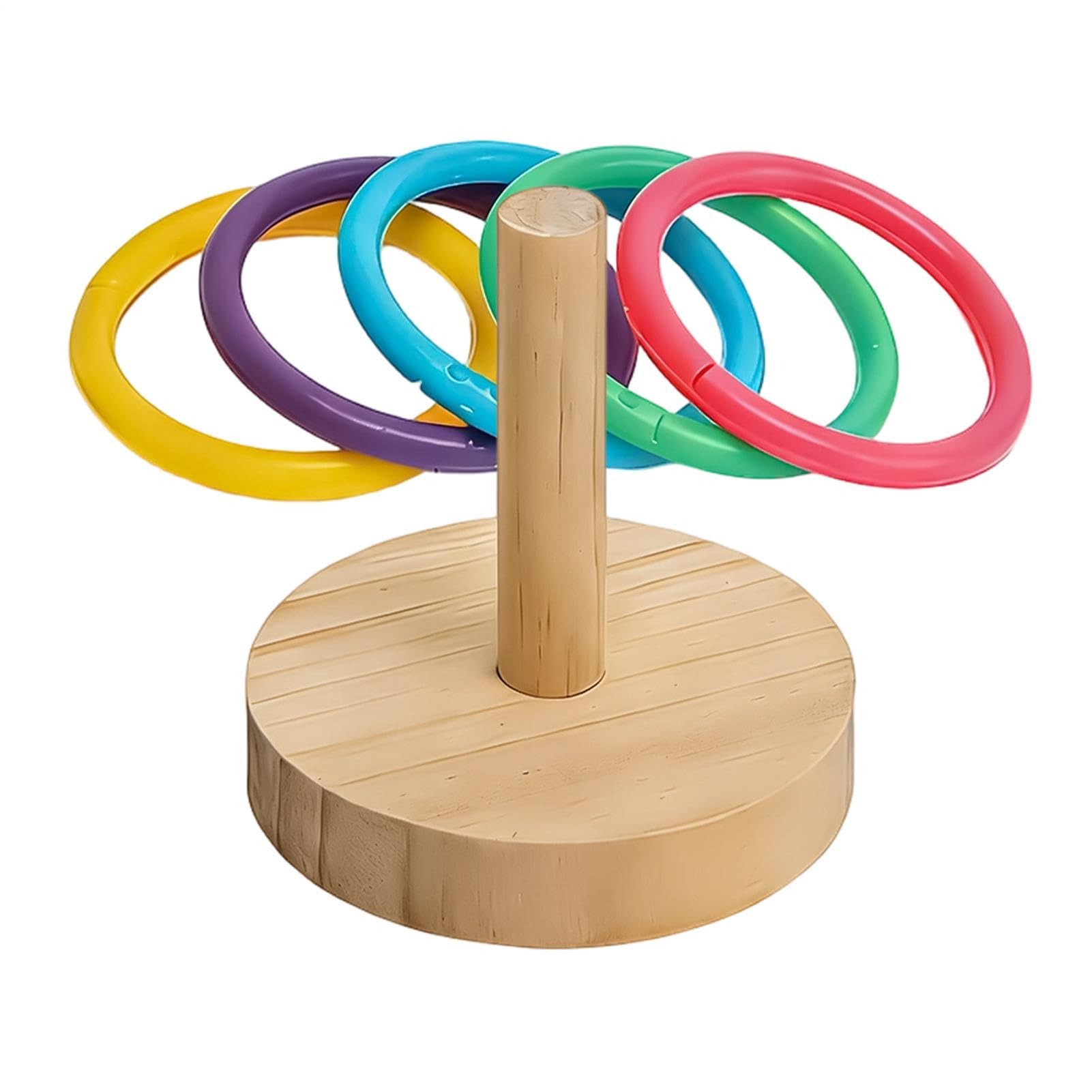 Bird Toy - Interactive Bird Ring Game, Toy for Cockatiels, Toy for Small Birds, Wooden Parrot Basketball, Accessories for Parakeets, Parakeets