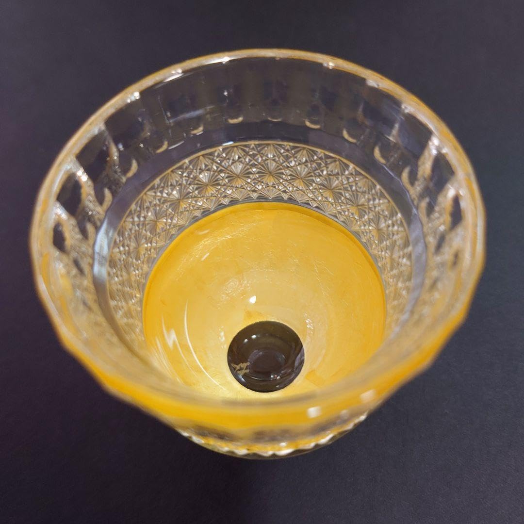 Amazon.co.jp: 切子「煌」ぐい呑み 作 石田慎 ガラス工芸 酒器 