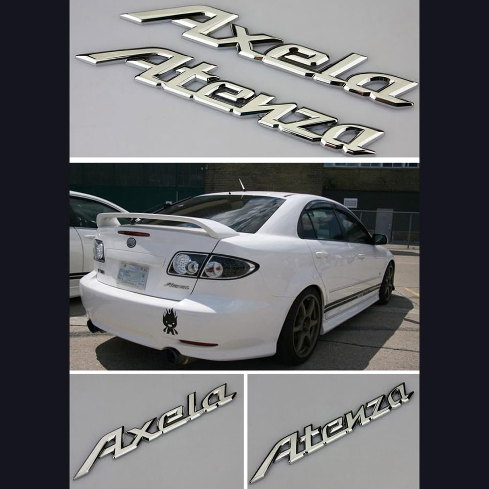 PartyUnix 3D Mazda Emblem Sticker - Chrom Abzeichen Für Auto & Kofferraum!