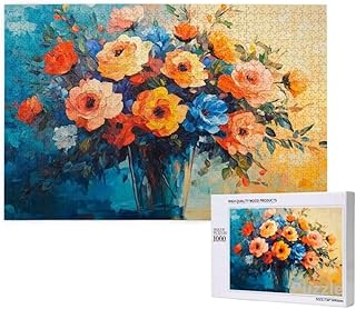 Flor Puzzle 1000 Piezas Adultos, 75x50cm Gran Formato Puzzle Color Patrón Diseño, Jigsaw Adultos DIY Artesanía con Embalaje de Caja de Regalo, Home Room Wall Decor, Regalo Mujer Hombre, Model1200