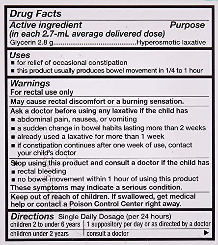 Fleet Children's Pedia-Lax Liquid Glycerin Suppositories -- 6 Suppositories #TOP2