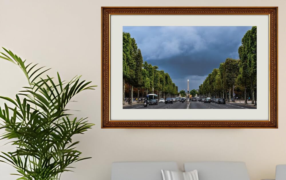 JVERF - JZZG04211 France Roads Champs Elysees Paris| Self-Adhesive Painting | Frameless