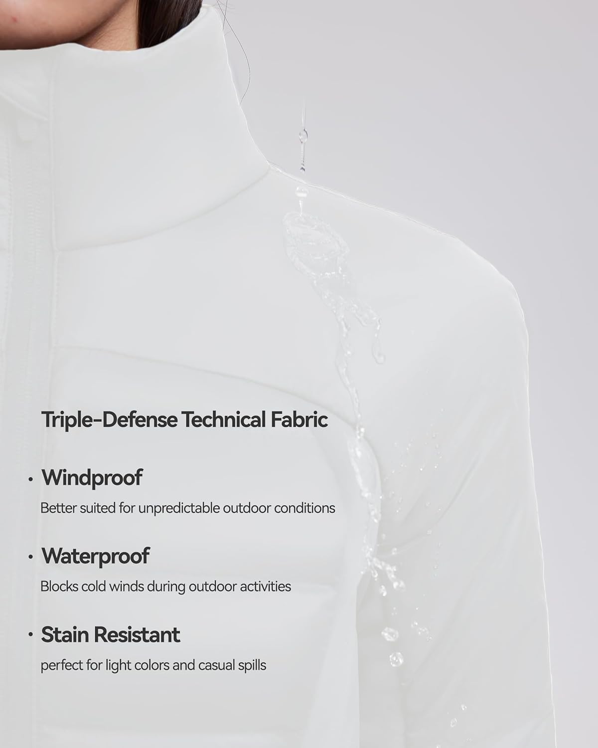 Mudere Women's Running Fleece Lined Jackets Lightweight Water Resistant Hybrid Insulated Puffer Jacket for Hiking Travel - Image 4