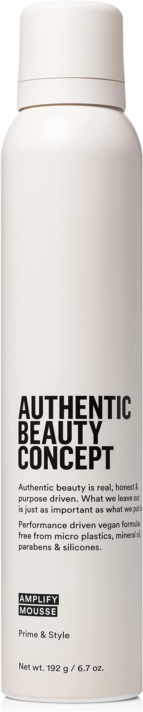 Authentic Beauty Concept Amplify Mousse | Volumizing Mousse | Lightweight Medium Hold Styling | Heat Protection | All Hair Types | Vegan & Cruelty-free | Silicone-free | 6.7 oz
