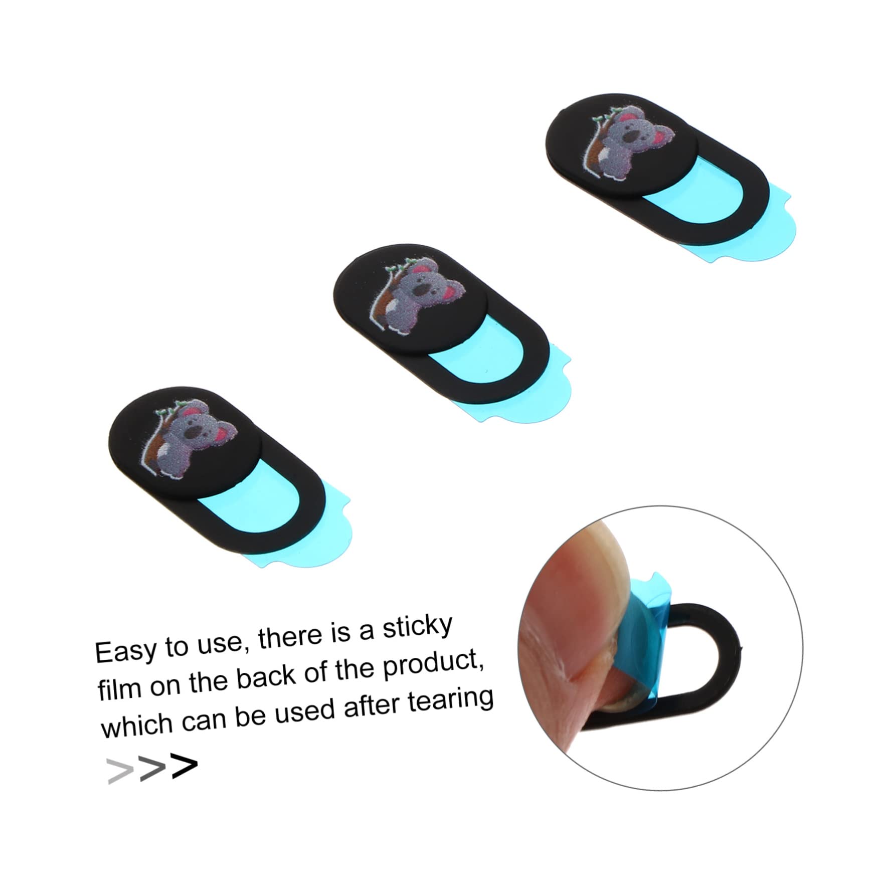 BESTonZON 3 Piezas Cubierta de privacidad de la cámara Camera Lente Tapa de protección Tableta Ordenador portátil Diapositivas Material de protección del Medio Ambiente plástico