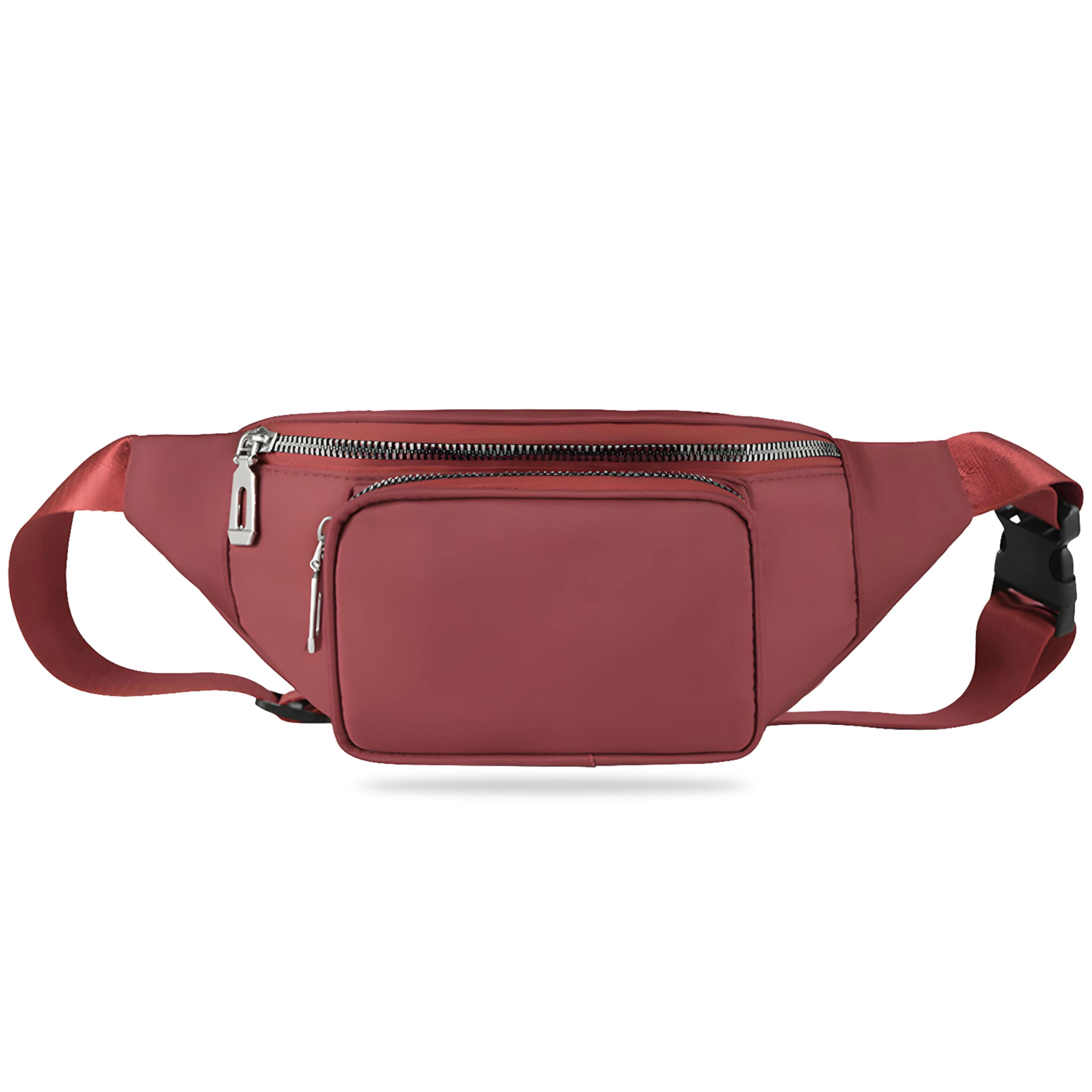 premium unisex waist bag for men and women - stylish fanny pack, hip bag, travel money belt (maroon)