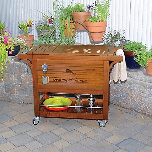Tommy Bahama 100QT Wood Rooling Cooler