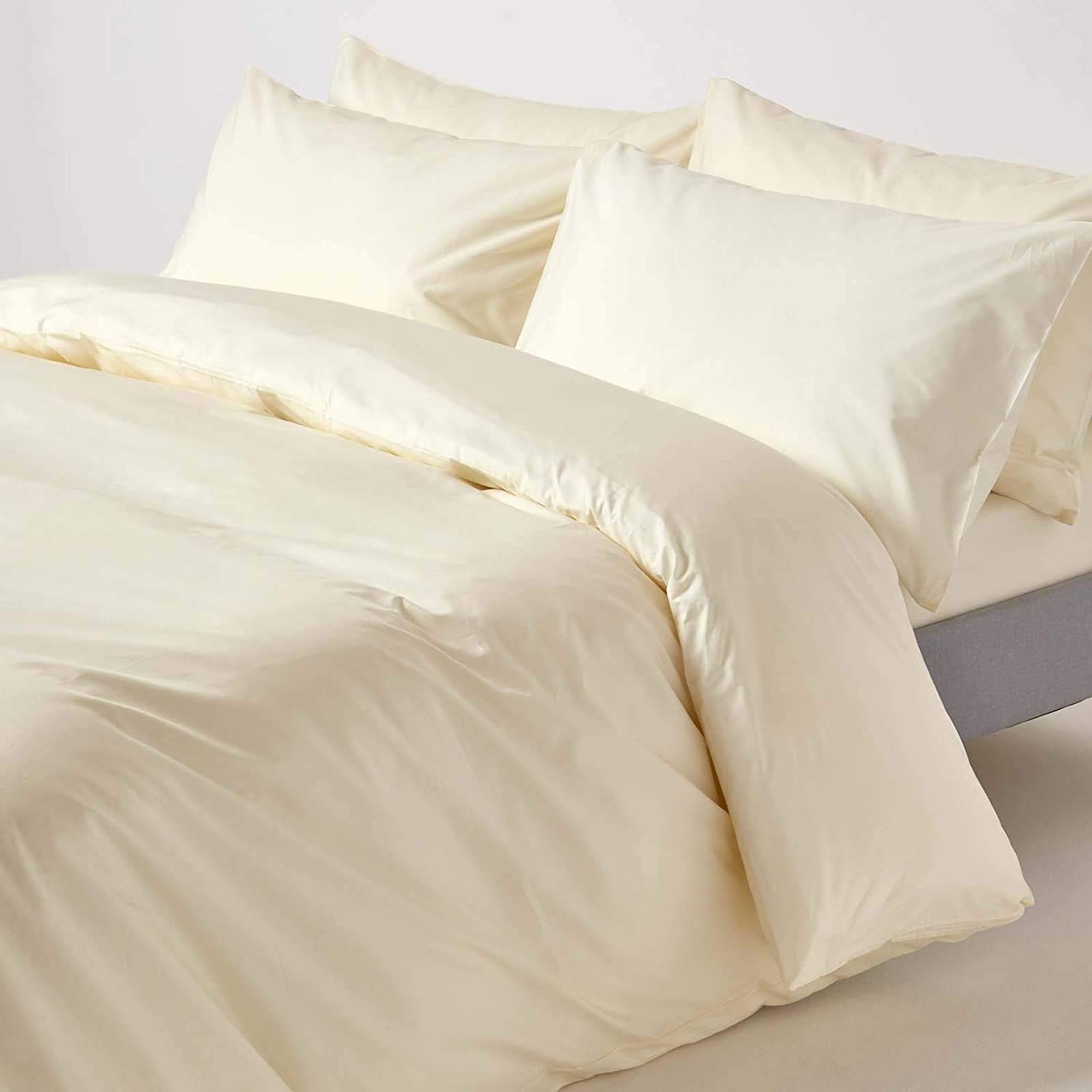 Homescapes Cream Crisp & Cool 200 Tc Egyptian Cotton Percale Duvet Cover Set - Double