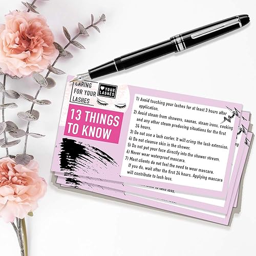 Miniatura 9 de Diseño de extensiones de pestañas, juego de 50 tarjetas de fidelidad, papelería para tarjetas de cuidado, ideal para peluquería, salón de belleza y