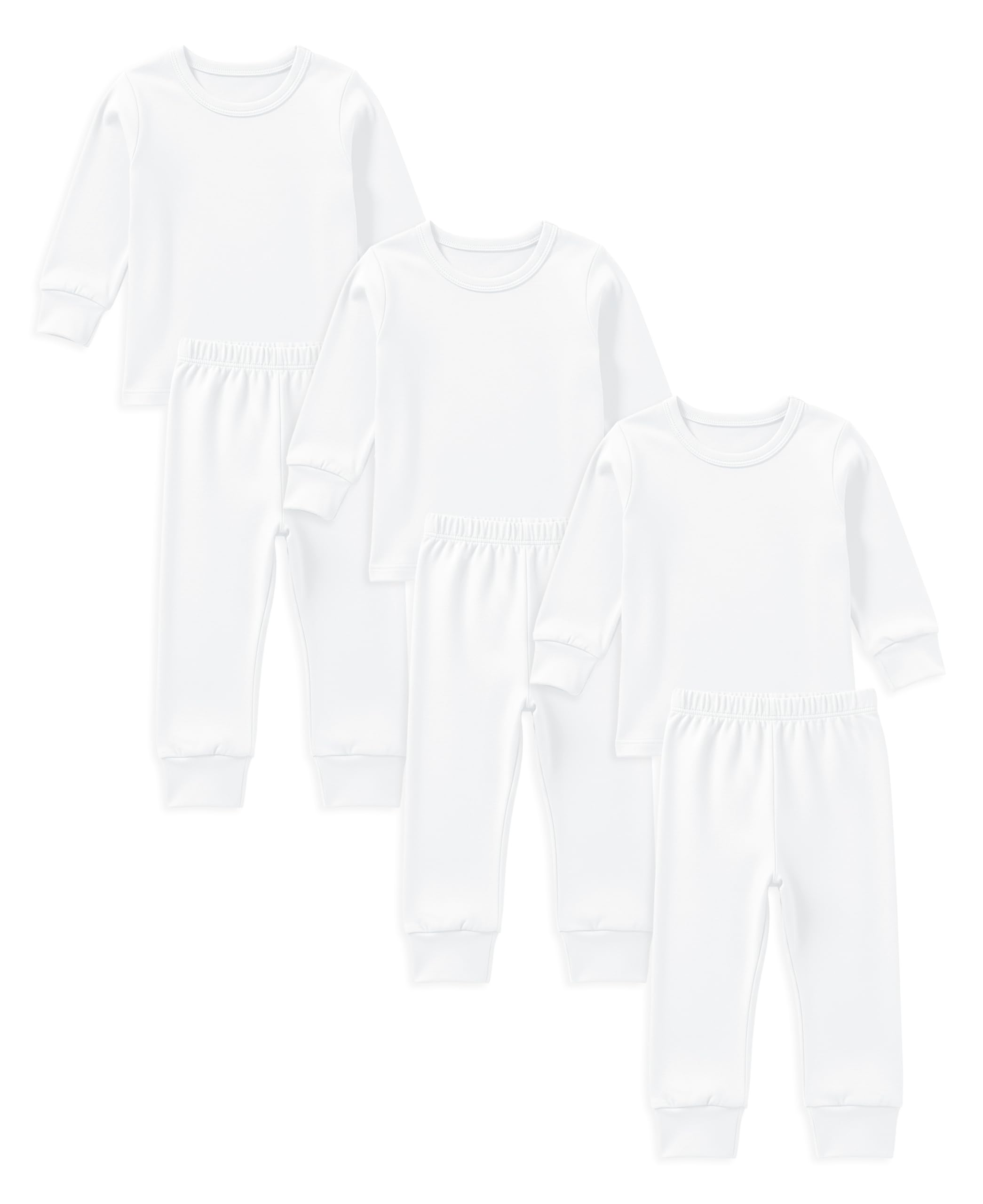 Boys Long John Ultra-Soft Cotton Stretch Base Layer Underwear Sets / 3 Long Sleeve Tops + 3 Long Pants - 6 Piece Mix & Match
