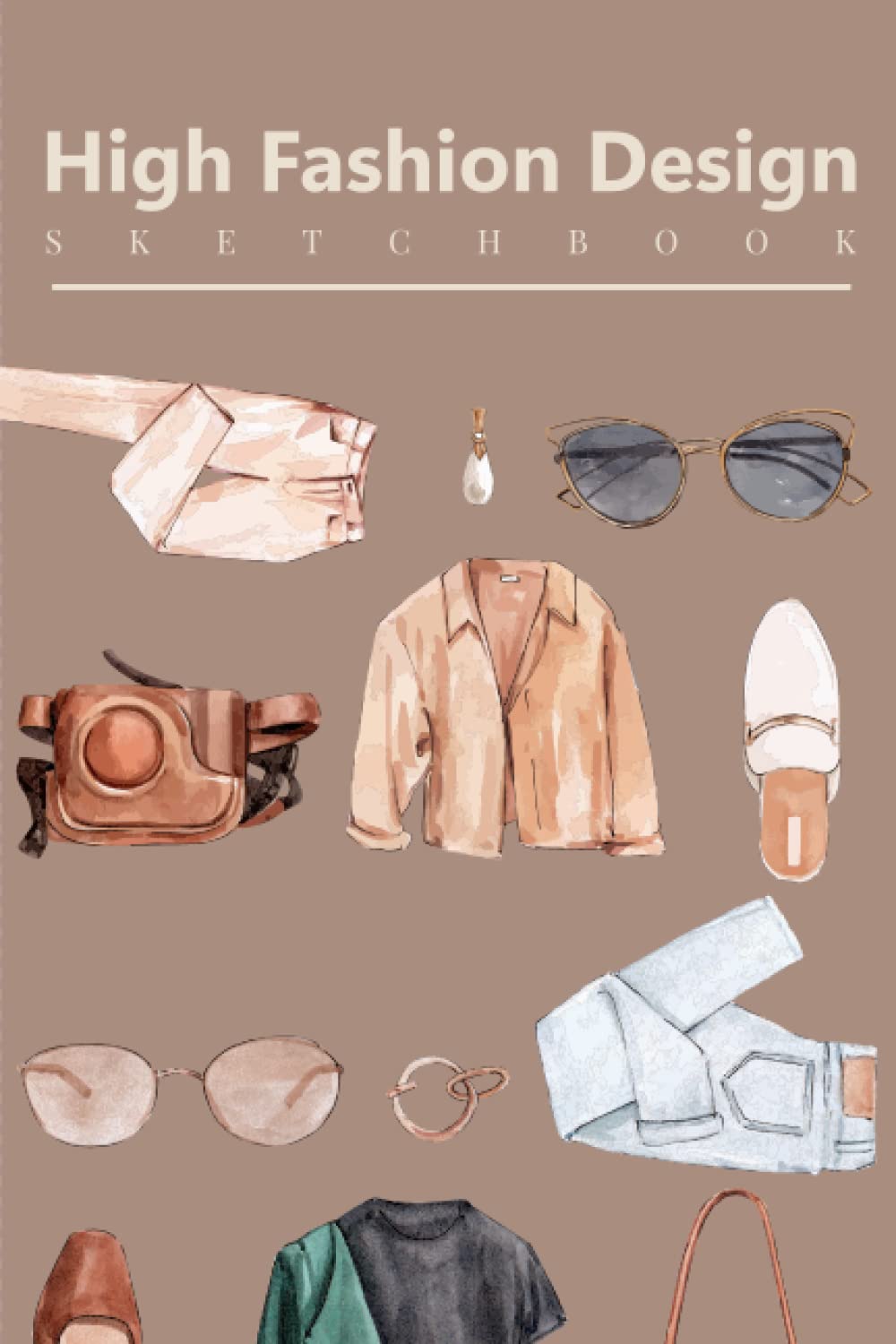 High Fashion Design Sketchbook: Create Your Own Designs | Professionally Designed Sketchbook | Large Female Figure Template for Easily Sketching Your ... | Gift for Students, Women, Girls, Teens