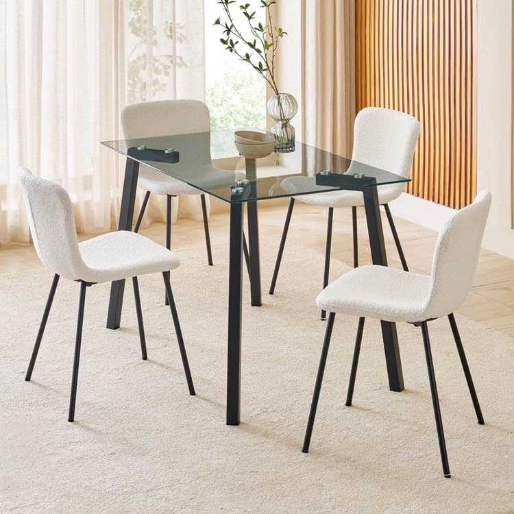 Image of Home Centre Harmony Sia Solid Wood Faux Marble Top 6-Seater Dining Table - Grey