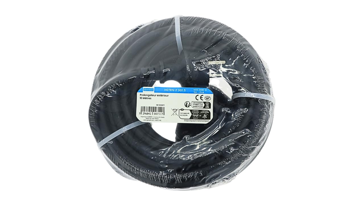 Prolongateur extérieur Noir 25 mètres