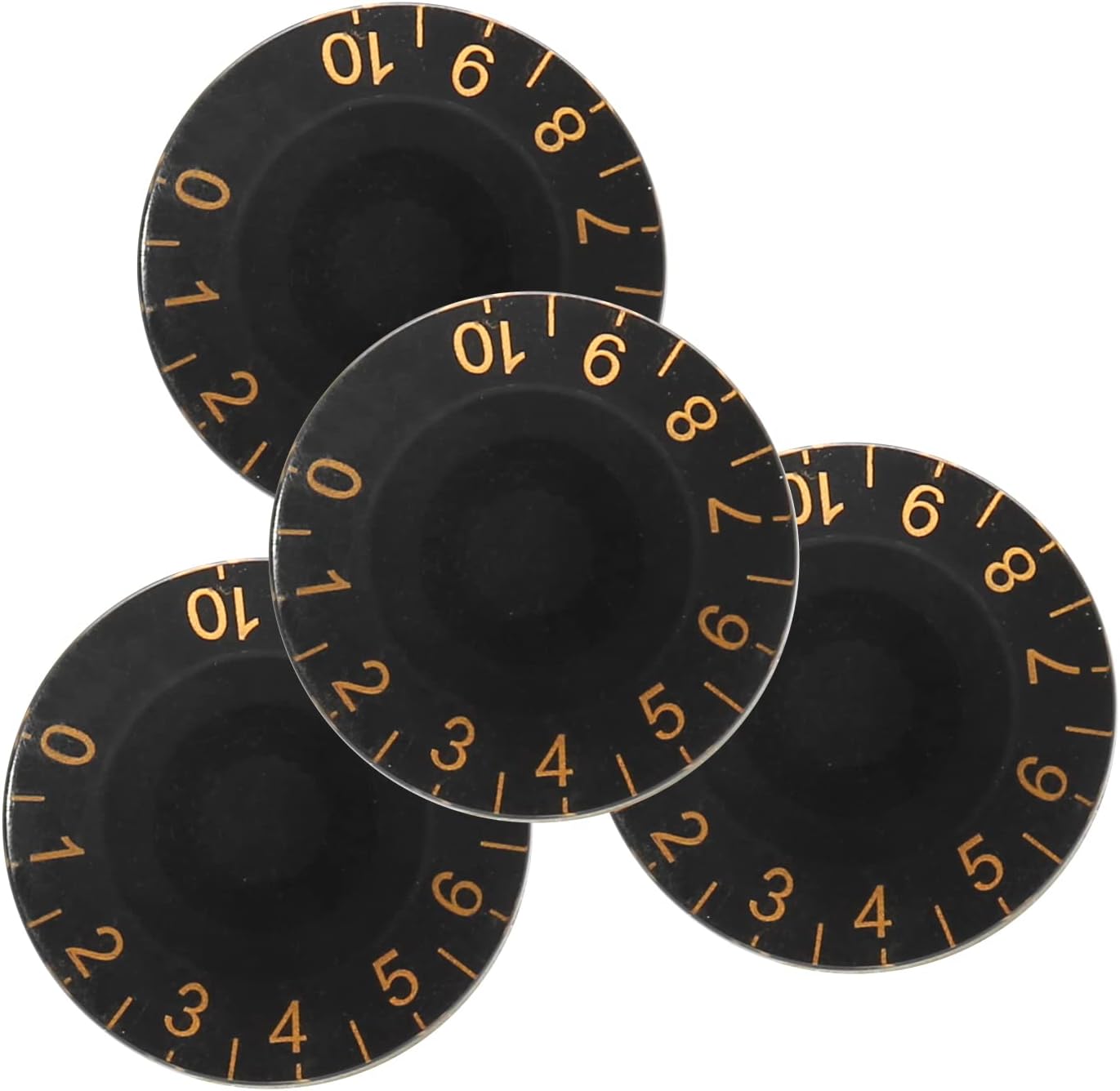 Jersvimc 4Pcs Black Guitar Volume Knobs Fit 6mm, Electric