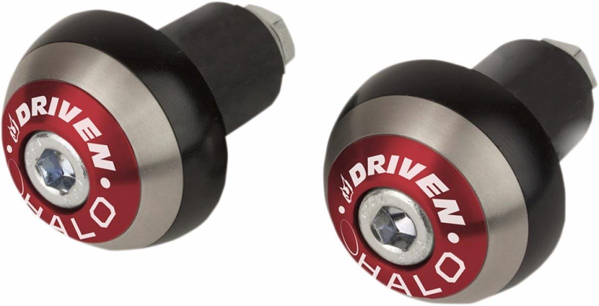 Driven Racing Halo Bar End Weights - Red/One Size