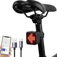 Vista 1 de TUYA - Luz trasera inteligente para bicicleta, sensor de encendido/apagado automático y freno, luz trasera de bicicleta con señal de dirección