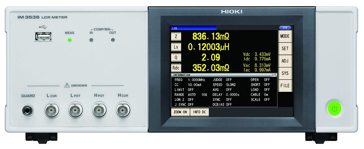 Hioki IM3536 General Purpse LCR Meter, DC 4 Hz to 8 MHz