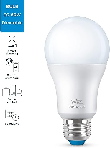 Miniatura 3 de WiZ - Bombilla inteligente LED A19 regulable de 60 W (5000 K)  Paquete de 2  800 lúmenes  E26  Interior  Se conecta a tu Wi-Fi existente  Control