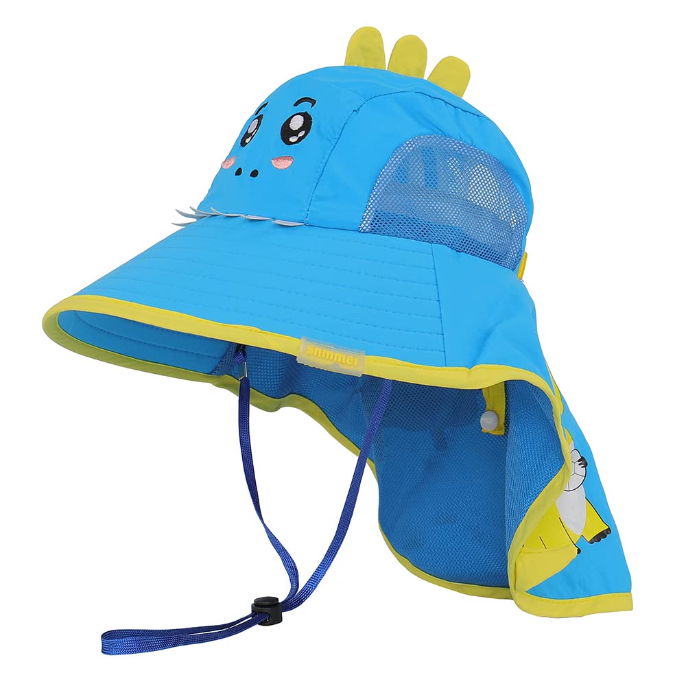 MK MATT KEELY Sombrero de Playa con ala Ancha para Bebés Niños Niñas 2-8 Años Gorro de Verano Seco RáPido UPF 50+ Protección del Cuello