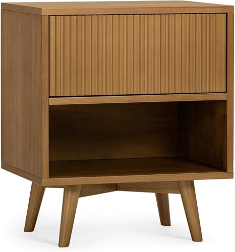 Teamson Home Tremolo Nachttisch mit 1 Push-Open Schublade, offenem Regal und ger