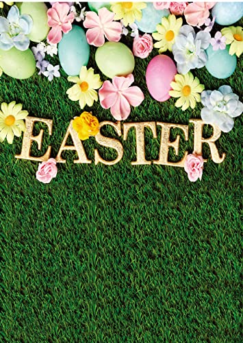 Chaiya 6X8Ft Happy Easter Backdrop Spring Green Grass Photography Background Easter Colorful Eggs Backdrop Children Easter Party Backdrop Cy258 #TOP7