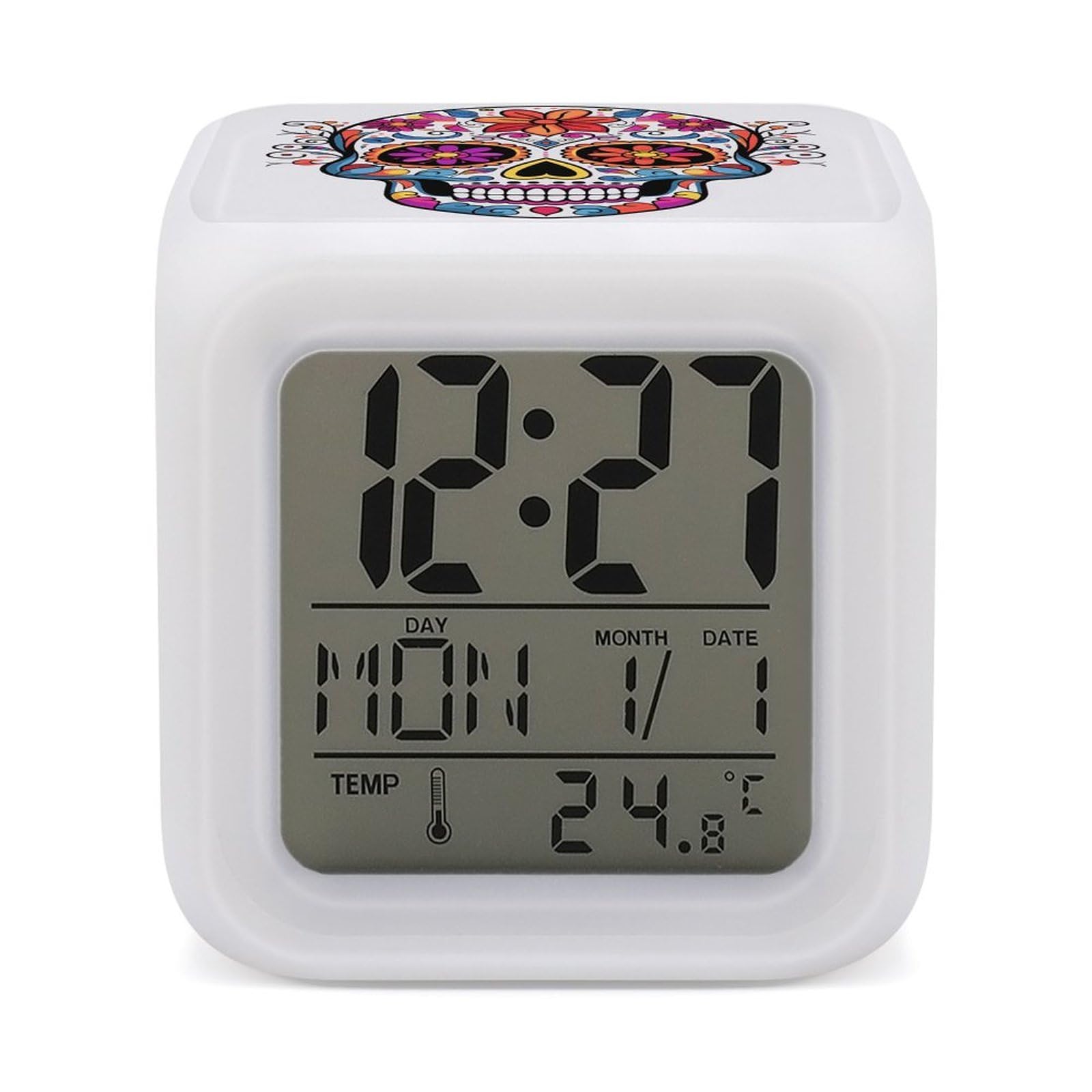 Reloj digital LED de calavera para decorar tu dormitorio u oficina