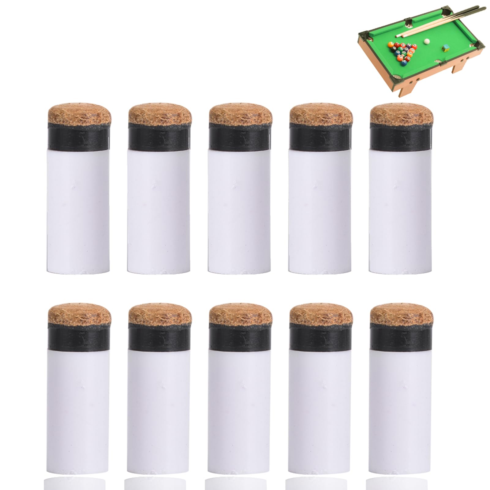 Agatige 10Pcs Puntas De Taco De Billar, 10MM/11MM/12MM/13MM Snooker Pool Cue Consejos Billar Pool Taco Palo De Rosca En Las Puntas De Repuesto para Palos De Billar — view 11
