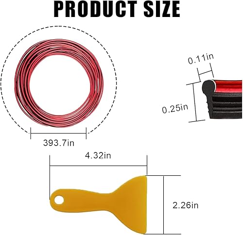 Miniatura 2 de Tiras decorativas universales de 32.8 pies para decorar el salpicadero de la puerta, moldura interior del automóvil, tira flexible con herramienta